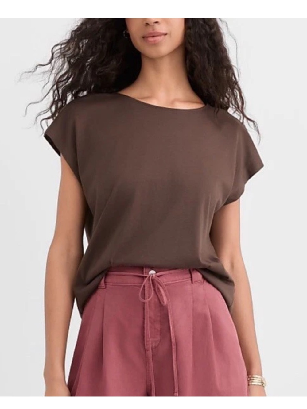 Loft Women’s Brown Modern Wedge T-Shirt- Size XXL